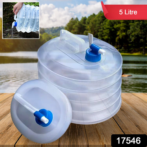 Outdoor Camping Collapsible Portable Water Container With Carry Handle Tap Valve Large Food Grade