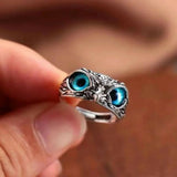 STAINLESS STILL OWL RING ADJUSTABLE SIZE