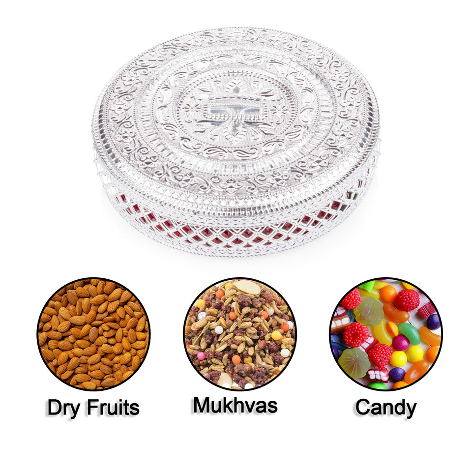 2862 Round Candy Box Dry Fruit Box For Kitchen Storage Home Decor