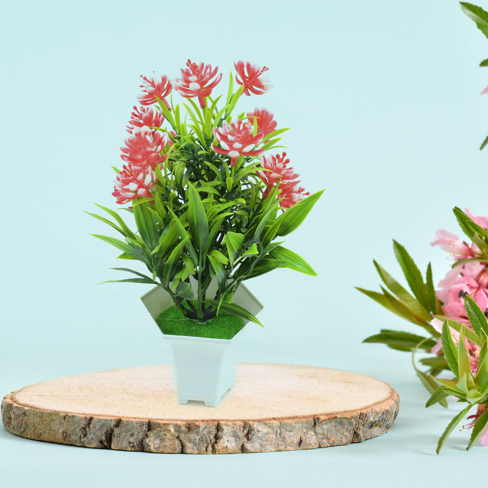 Wild Artificial Flower Plants With Cute Pot  Flower Plant For Home Office Decor  Tabletop And Desk Decoration  Artificial Flower For Balcony Indoor Decor Plants For Living Room (1 Pc)