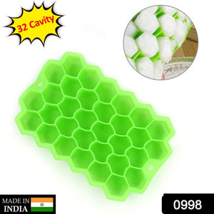 0998  Silicone Ice Cube Trays 32 Cavity Per Ice Tray Multi Color