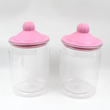 Transparent Kitchen Plastic Container Jar Set (2 Pcs Set  1100 Ml Approx)