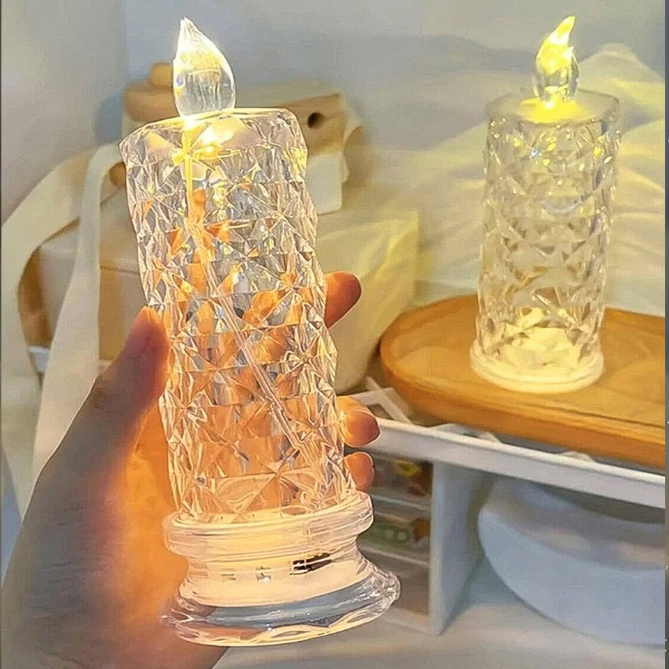 6241 Rose Candles For Home Decoration Crystal Candle Lights