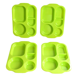5363 Unbreakable Plastic Food Platesbiodegradable 5 Compartment Square Plate For Food