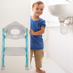 8492 2 In 1 Potty Training Toilet Seat With Step Stool Ladder For Boy And Girl Baby Toddler Kid Childrens Toilet Training Seat Chair With Soft Padded Seat And Sturdy Non-slip Wide Step Make Potty Easier For Your Kids (Multi-color)