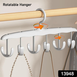 13948 Tank Top Hanger 12-hook Space Saving Hanger Capacity Rotatable Wood Space Saving Hanger Closet Organizers And Storage For Dorm  Apartment For Tank Top