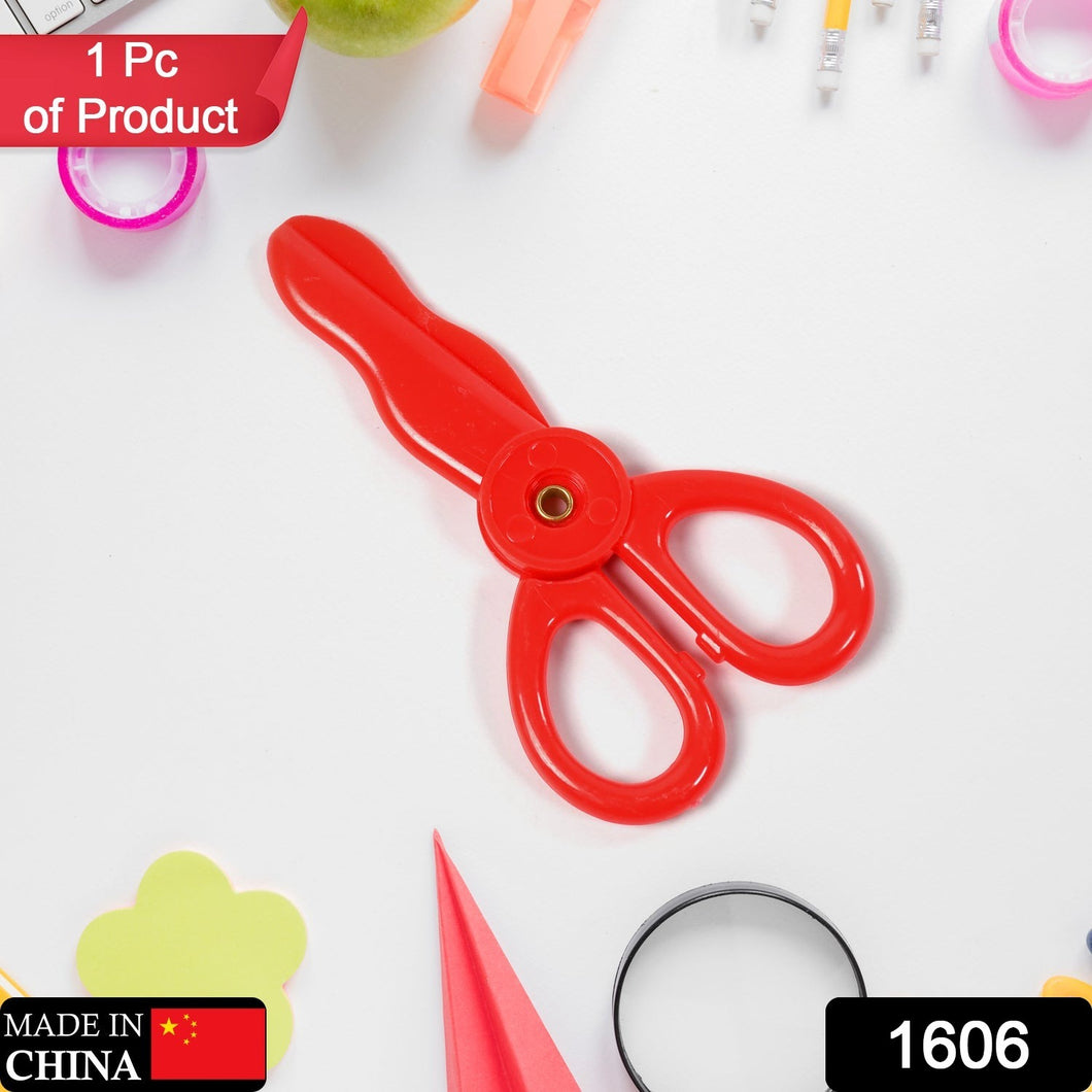 1606 Plastic Child-safe Scissor Set Toddlers Training Scissors Pre-school Training Scissors And Children Art Supplies