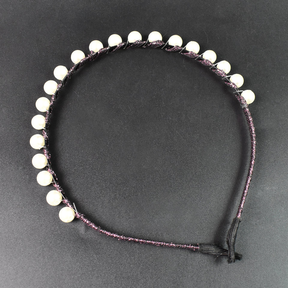 Hairband Pearls Fancy Party Hairband  (1 Pc  Mix Design)