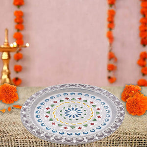 2235 Silver Plated Pooja Thali