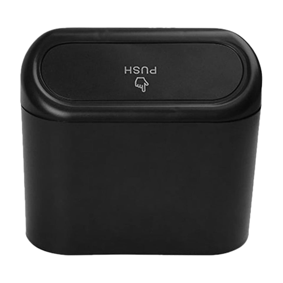 Plastic Mini Car Trash Can  Bin With Lid (1 Pc  With Brown Box)